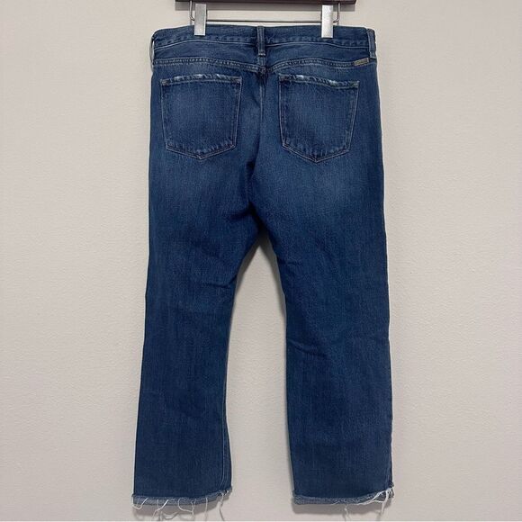KanCan Veda Straight Leg Cropped Boyfriend Jeans Destroyed All Cotton 13/30 - Picture 8 of 9